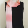 Pink gradation Japanese silk scarf 1