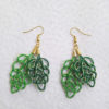 Mizuhiki-green-earrings