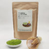 Premium grade Japanese Matcha powder in a dish with a bamboo whisk, alongside J-okini’s 200g Matcha package. Pesticide-Free. Great for traditional tea, Matcha lattes, and Matcha sweets. Reasonably priced for everyone. Available at j-okini.com in Malta