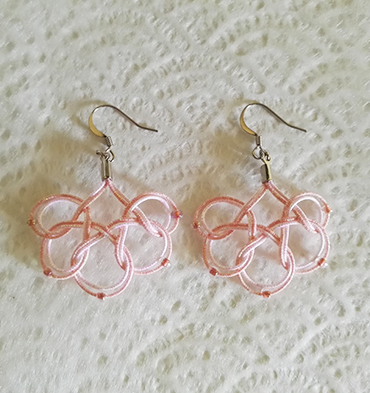 Mizuhiki-earrings-round-pink