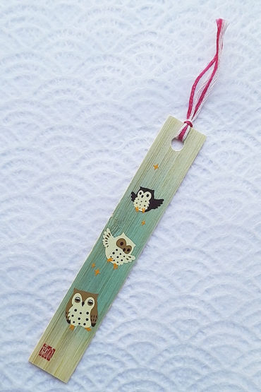 Bamboo-bookmark-owls