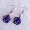 Mizuhiki Purple Earrings Silver hooks