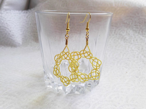 Mizuhiki-gold-earrings