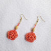 Mizuhiki-orange-earrings-gold-hooks