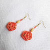 Mizuhiki-orange-earrings-gold-hooks
