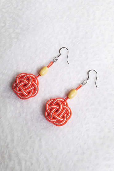 Mizuhiki-orangek-earrings-silver-hooks