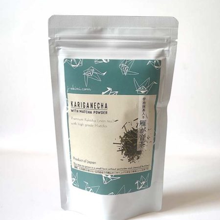 Japanese Kariganecha (Premium Kukicha) with Matcha powder 100g Japanese Kariganecha (Premium Kukicha) with Matcha powder 100g