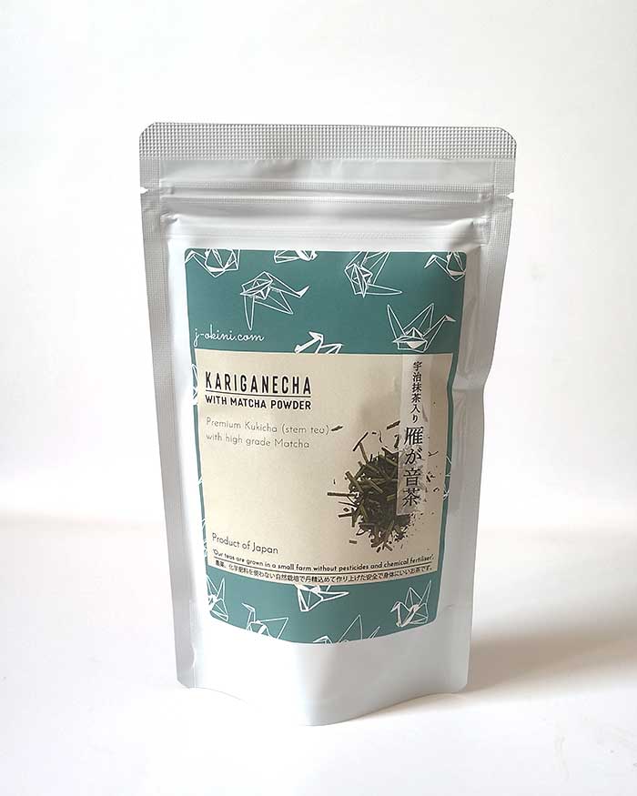 Kariganecha with Matcha – Premium Stem Tea from Uji, Kyoto 100g, available at j-okini.com in Malta