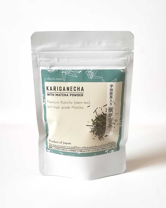 Kariganecha with Matcha – Premium Stem Tea from Uji, Kyoto available at j-okini.com in Malta