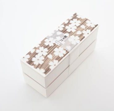 Sakura Mokume Two Tier Bento box 1