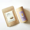 Uji Matcha 30g with matcha whisk in a craft tube. Available at j-okini.com in malta