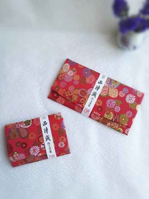 Kimono-wallet-(long)-&-card-case-Red-traditional