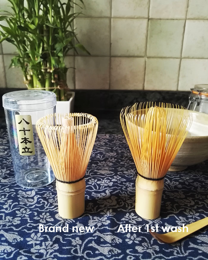 Bamboo whisk Brand new VS After 1st wash