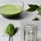 Ceremonial grade matcha Miyabi with a Matcha powder in a spoon, prepared Matcha and Matcha with a silk-screen printed design,