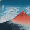 48cm Ukiyo-e Furoshiki Red Mt. Fuji 1