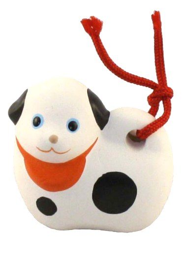Japanese zodiac sign pottery bell dog 2