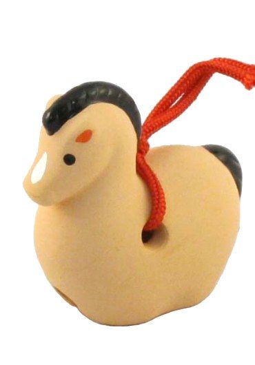 Japanese zodiac sign pottery bell horse