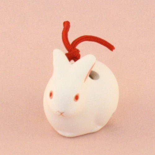Japanese zodiac sign pottery bell rabbit