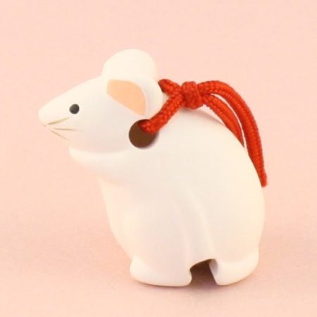 Japanese zodiac sign pottery bell rat