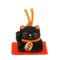 Maneki-neko unglazed ceremics bell black 2