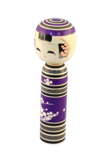 Kokeshi doll Shiraume purple 1