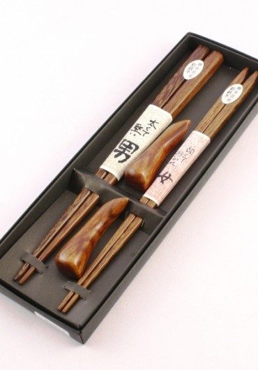 Premium Japanese chopsticks and stands gift set Hyotan