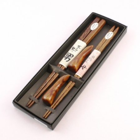Premium Japanese chopsticks and stands gift set Hyotan