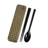 Chopsticks and spoon set with a case Asanoha Leaf