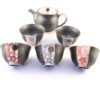 Japanese tea set Beniyuzen 1