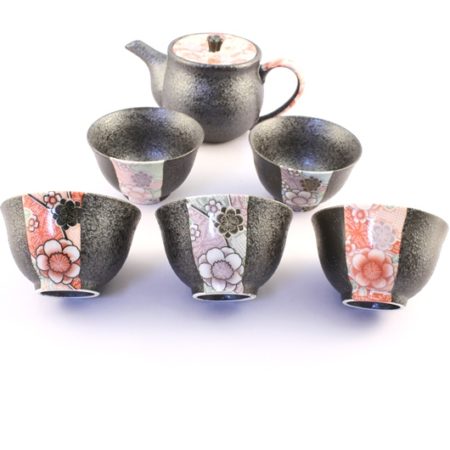 Japanese tea set Beniyuzen 3