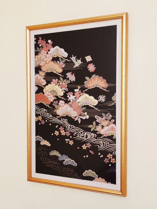 Framed-Japanese-Silk-Fabric-Matsukazari
