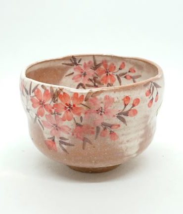 Handmade Matcha bowl Akebono Sakura