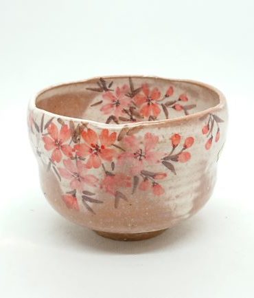 Handmade Matcha bowl Akebono Sakura