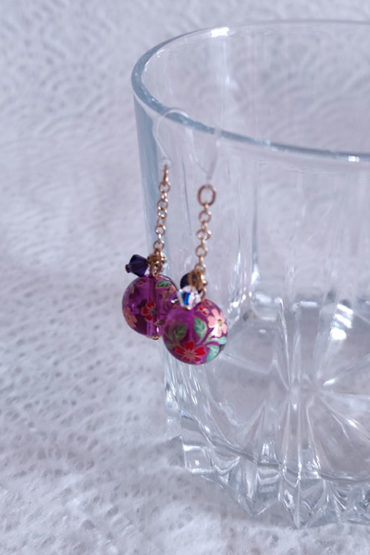Temari-earrings-Purple