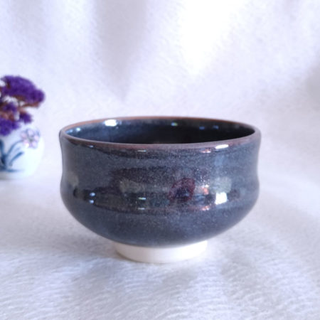 Kiyomizu-ware-Handmade-Matcha-bowl-Grey