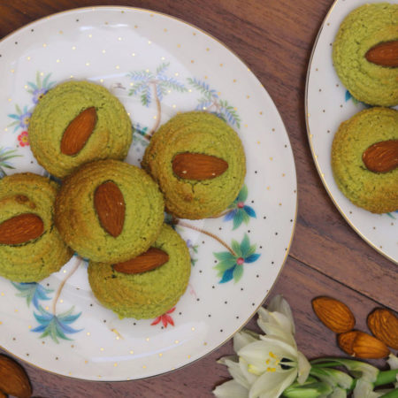 Almond Matcha biscuits 250grms 4