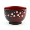 Lacquer soup bowl Sakura 1