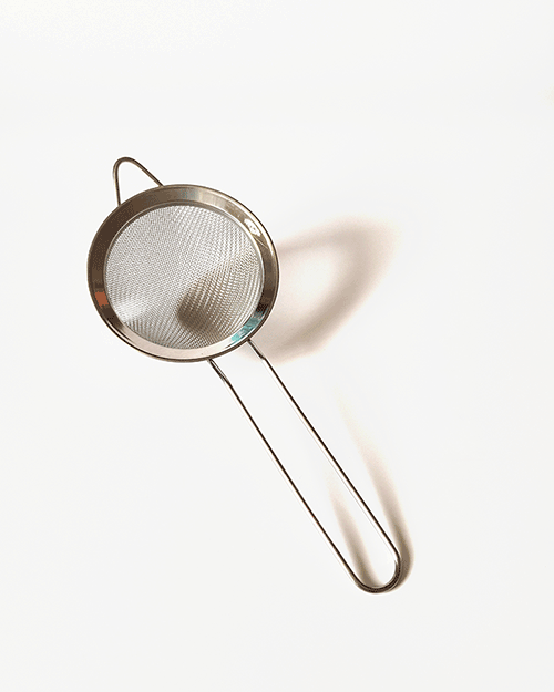 Stainless steel Matcha tea sifter which helps break up clumps and creates a smoother, creamier texture. Available at j-okini.com in Malta