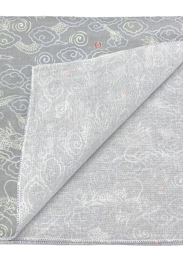 Japanese Gauze Handkerchief Unryu Grey 1