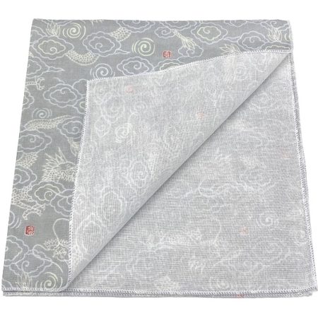 Japanese Gauze Handkerchief Unryu Grey 1