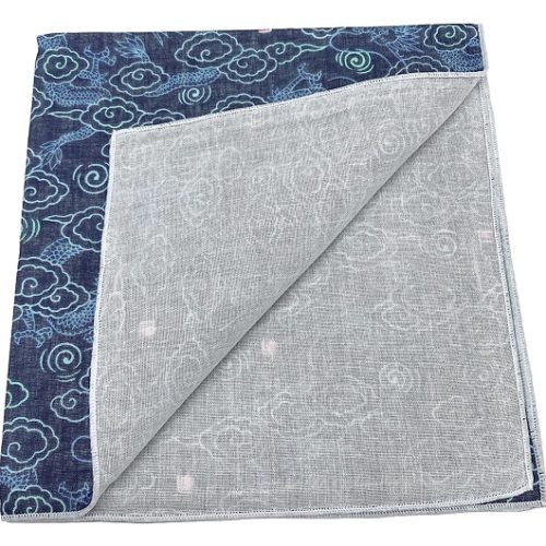 Japanese Gauze Handkerchief Unryu navy