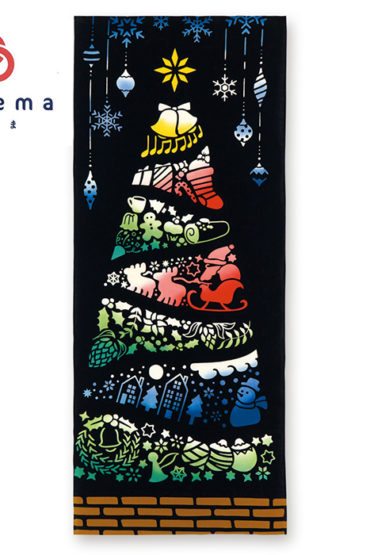 Tenugui-Towel-Chusen-Dye-Staind-Glass-Christmas-tree1