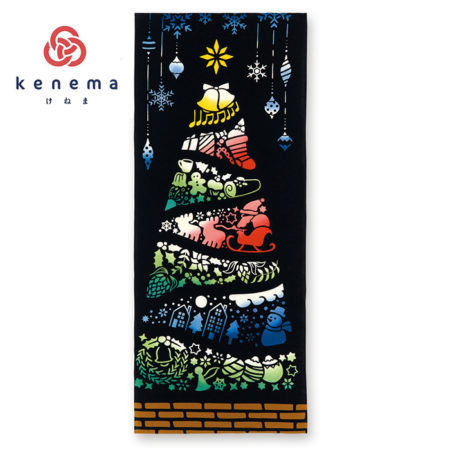 Tenugui-Towel-Chusen-Dye-Staind-Glass-Christmas-tree1