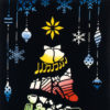 Tenugui Towel Chusen Dye Stained Glass Christmas tree