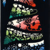 Tenugui Towel Chusen Dye Stained Glass Christmas tree