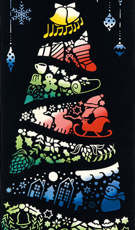 Tenugui-Towel-Chusen-Dye-Stained-glass-Christmas-tree-2