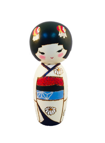 Japanese Kokeshi doll Kiku Musume 2
