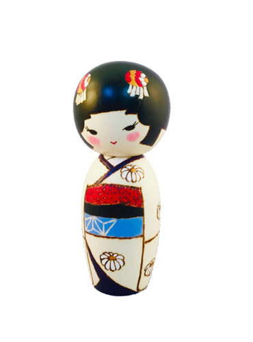 Japanese Kokeshi doll Kiku Musume