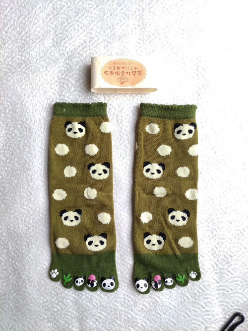 Japanese-socks-with-5-toes-Panda-Green