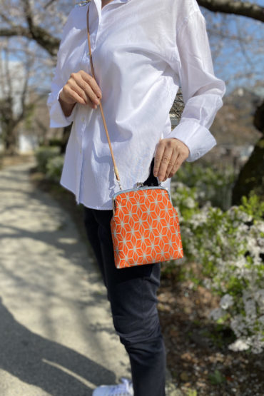 Kyoto Cross Body bag Asanoha orange